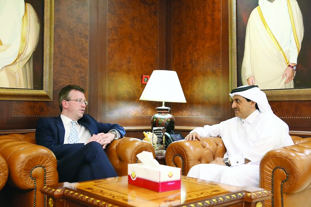 Attorney-General H E Dr Ali bin Fetais Al Marri met yesterday with Attorney-General for England and Wales Jeremy Wright. They discussed a number of issues of joint interest as well as ways to enhance cooperation in the judicial and legal fields. The two s