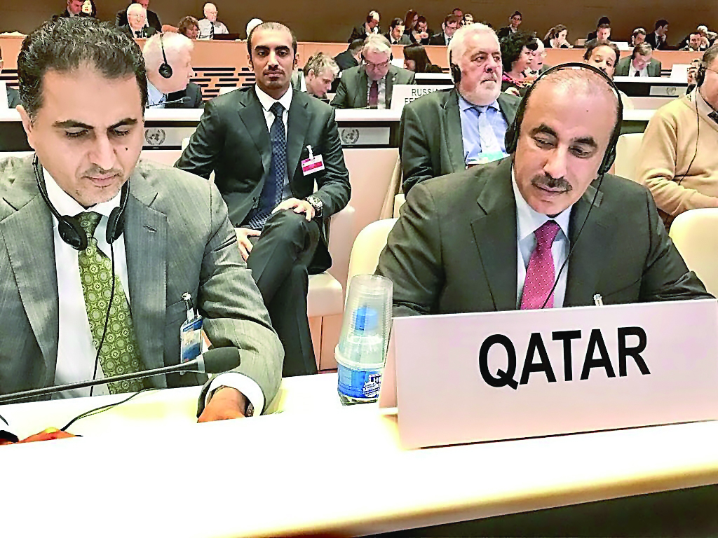 Minister of Transport and Communications H E Jassim bin Saif Al Sulaiti participated yesterday in the ministerial meeting of United Nations Economic Commission for Europe (UNECE)’s Inland Transport Committee which was held in Geneva under the title of “Pa