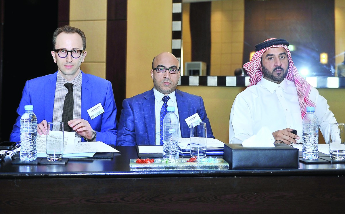 From left: Mathieu Faupin, Senior Legal Consultant, Head of International Section at Al Sulaiti Law Firm, Hussam Tantawy, General Manager, Senior Legal Consultant at Al Sulaiti Law Firm and Mubarak bin Abdulla Al Sulaiti, Chairman of Al Sulaiti Law Firm, 