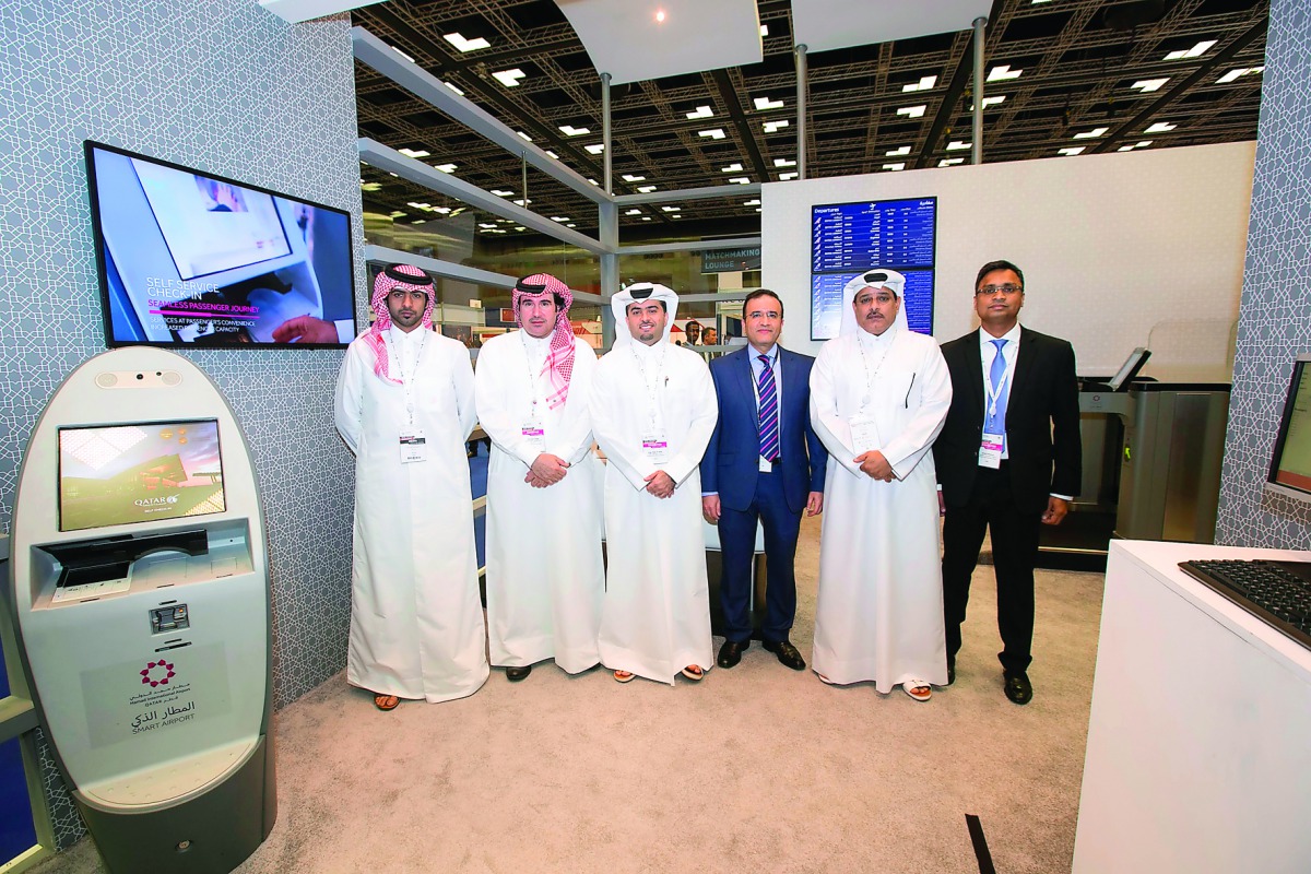 FROM LEFT: Hareb Ibrahim Al Mohannadi, Office Manager, Abdulaziz Al Mass, VP Commercial and Marketing HIA, Badr Mohammed Al Meer, Chief Operating Officer HIA, Suhail Kadri, VP IT HIA, Saeed Yousef Al Sulaiti, VP Security HIA and Gaush Mohammed, Manager at