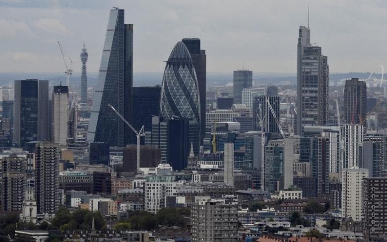 A general view is seen of the London skyline from Canary Wharf in London, Britain. (Reuters)