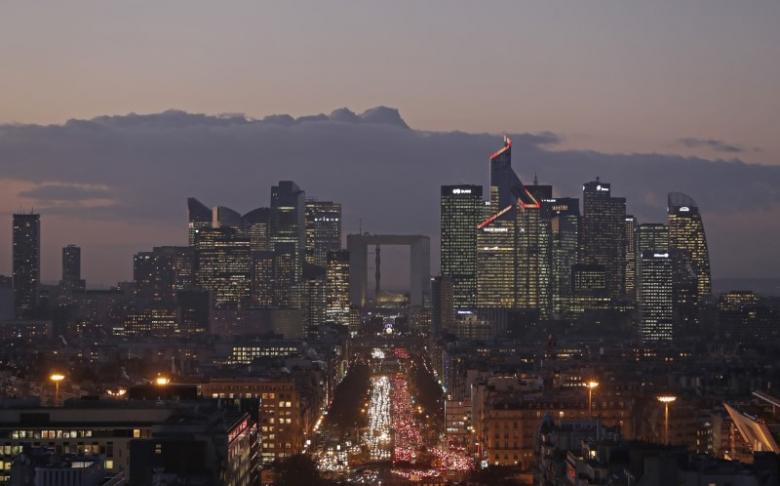 The financial district of La Defense is seen at dusk near Paris, France. (Reuters / file photo)