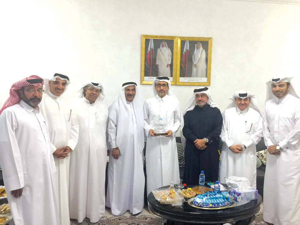 Minister of Culture and Sports H E Salah bin Ghanem Al Ali with other officials.