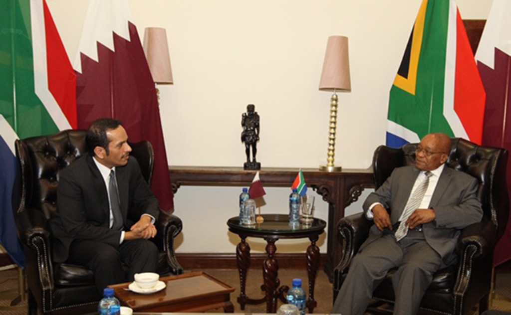 President of South Africa Jacob Zuma met Foreign Minister H E Sheikh Mohammed bin Abdulrahman Al Thani who is currently visiting South Africa. 