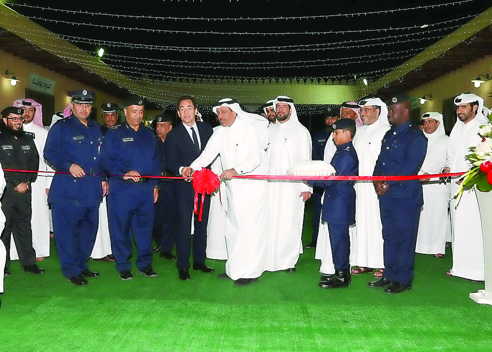 Staff Major General Saad bin Jassim Al Khulaifi, Director General of Public Security, inaugurating the 33rd GCC Traffic Week at Darb El Saai yesterday.
