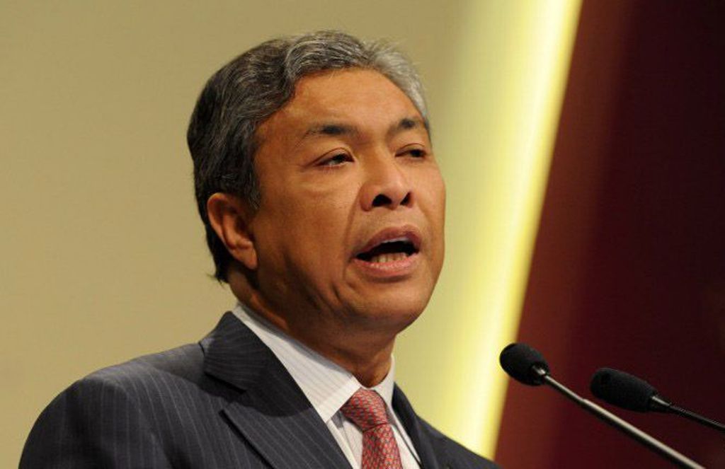 File photo: Mr Ahmad Zahid Hamidi speaking during the annual Asia-Pacific forum in Singapore. (AFP/Roslan Rahman).