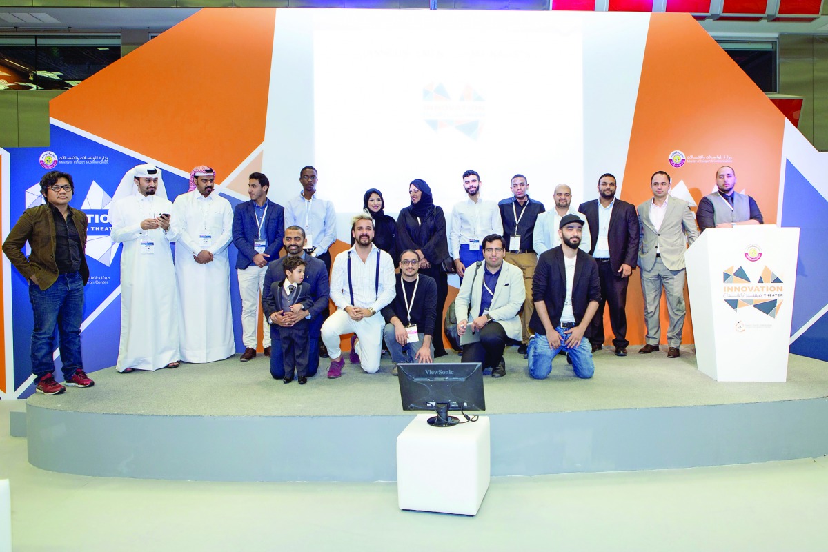 Winners with the officials at QITCOM 2017.