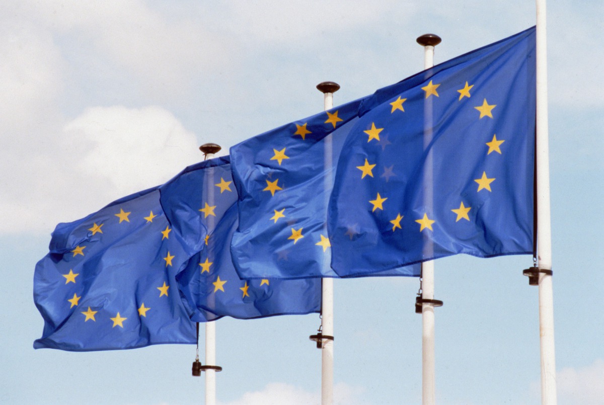 European Union flags are seen in front of the Berlaymont Building in Brussels, Belgium on March 02, 2017 (Dursun Aydemir / Anadolu Agency) 