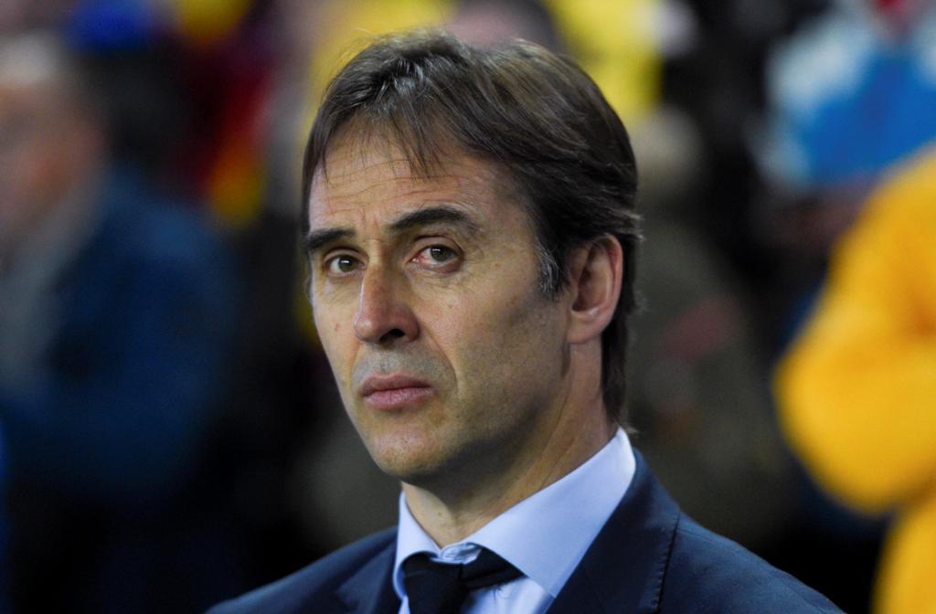 Spain's head coach Julen Lopetegui. REUTERS/Eloy Alonso
