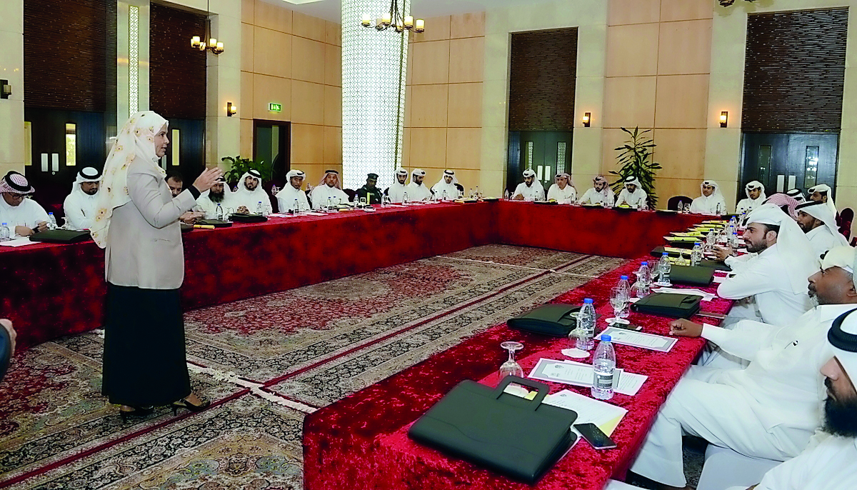 Officials at the workshop being held at the Officers Club of Civil Defence yesterday.
