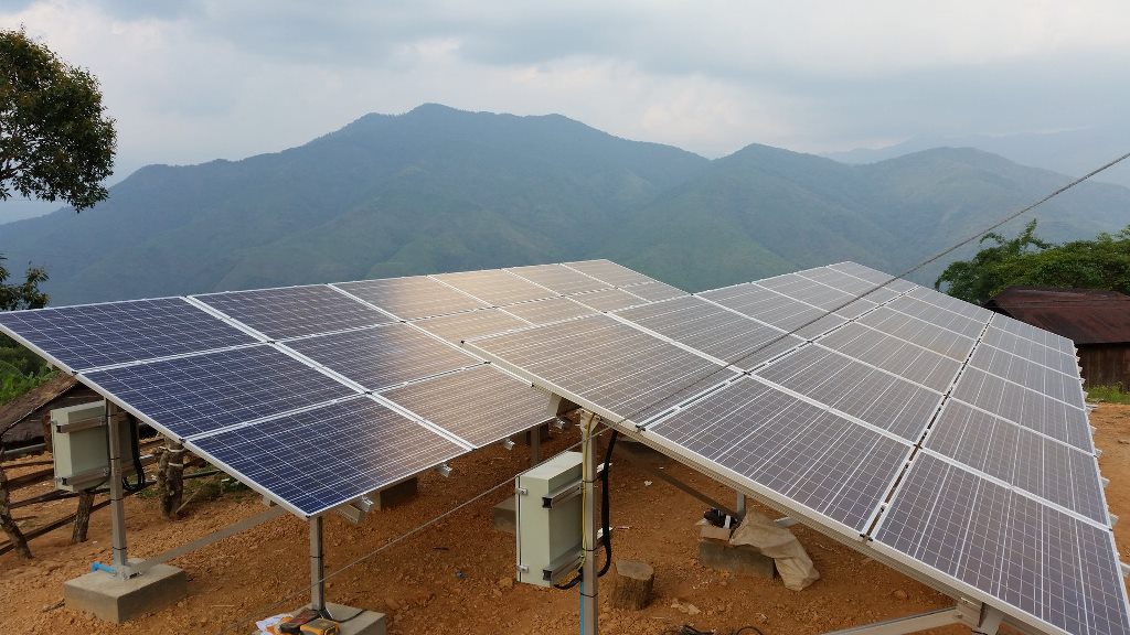 Sunlabob is installing solar mini-grids in 11 remote Myanmar villages to provide power to local households. Photograph: Sunlabob Renewable Energy Ltd
