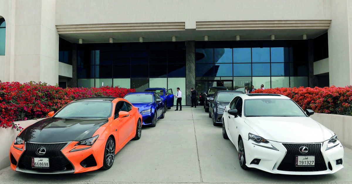 Lexus models for the test drive in Doha.  Pic: Salim Matramkot/The Peninsula