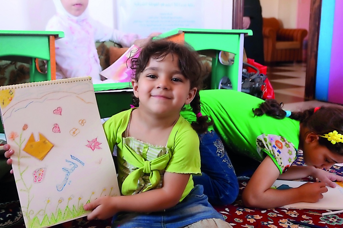 Syrian orphans selected by RAF for its programme.