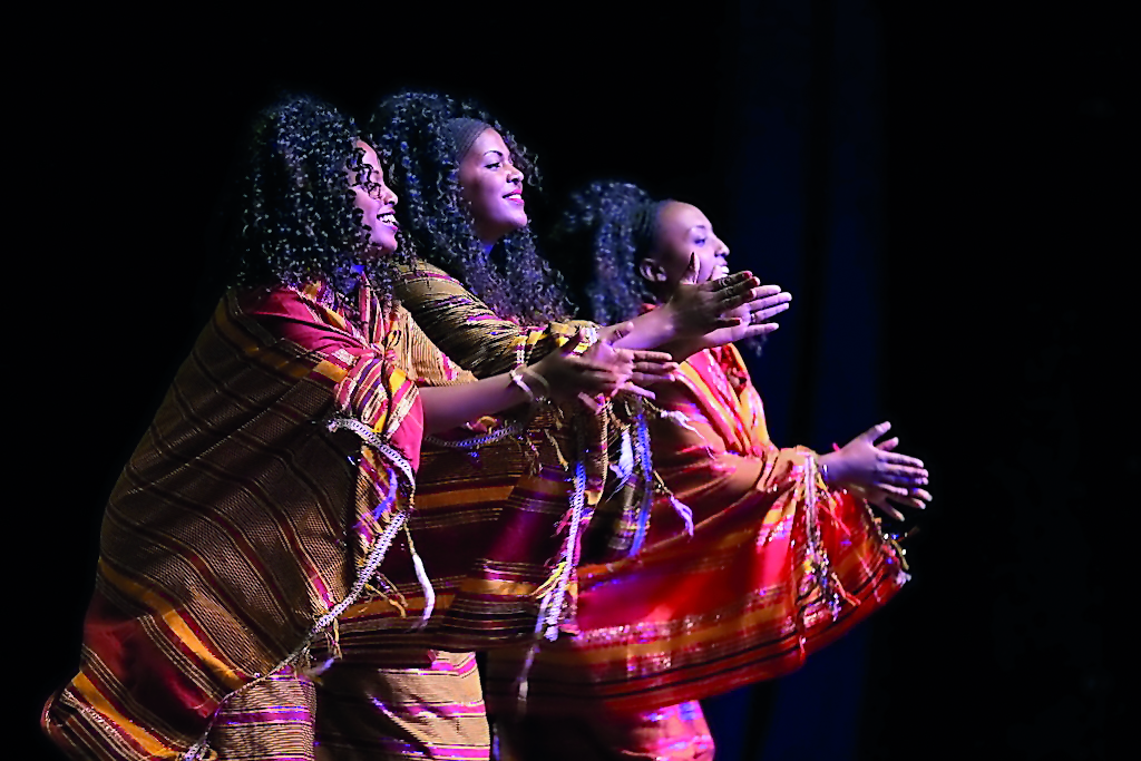 Artists performing at the Katara Drama theatre
