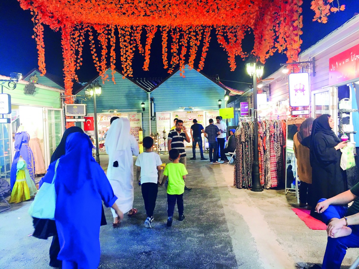 Visitors at the Magical Festival Village.