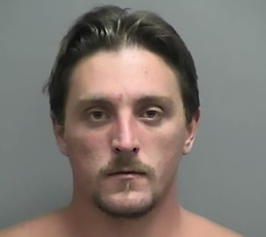 This undated police booking photograph obtained April 9, 2017 courtesy of the Rock County Sheriff's Office in Wisconsin shows Joseph Jakubowski, 32, who on April 4, 2017 allegedly robbed a gun shop and sent a lengthy manifesto to US President Donald Trump