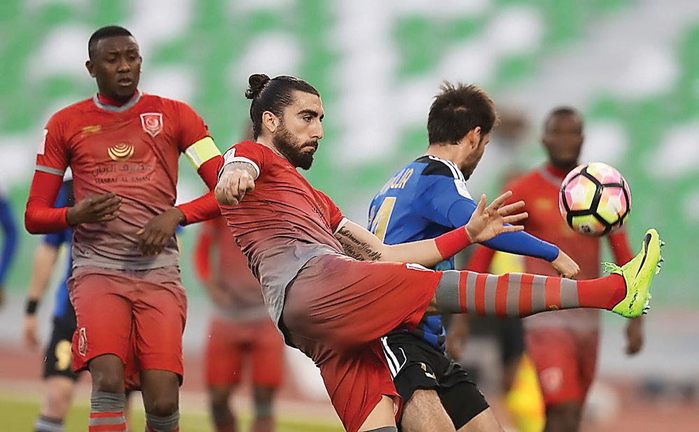A file picture of the Qatar Stars League match between Lekhwiya and Al Sailiya at Al Ahli’s Hamad bin Khalifa Stadium. Lekhwiya has won the QSL title while Al Sailiya will be fighting to avoid the drop to second division.