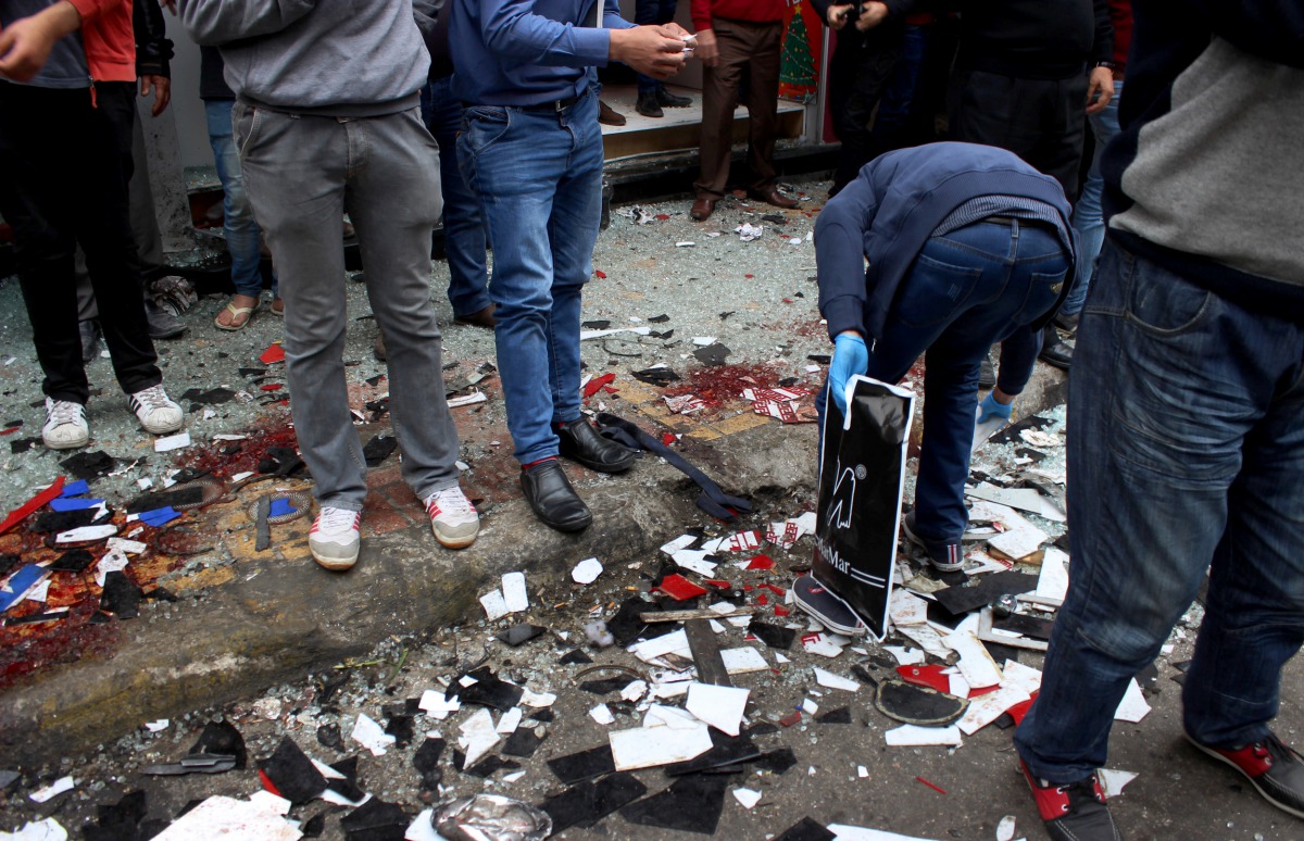FILE PHOTO: A wreckage is seen after a bomb attack near St. Mark’s Cathedral in the coastal city of Alexandria, Egypt on April 09, 2017. At least 45 people were killed and scores injured in two church bombings claimed by Daesh terrorist group in Egypt as 