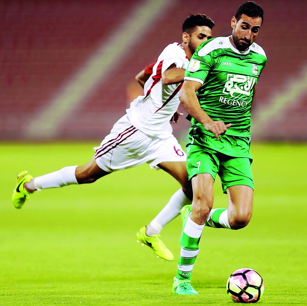 Action from the Emir Cup match between Al Ahli and Al Markhiya at Qatar SC Stadium yesterday.  Al Ahli won the match 2-0 to advance in the event. 
