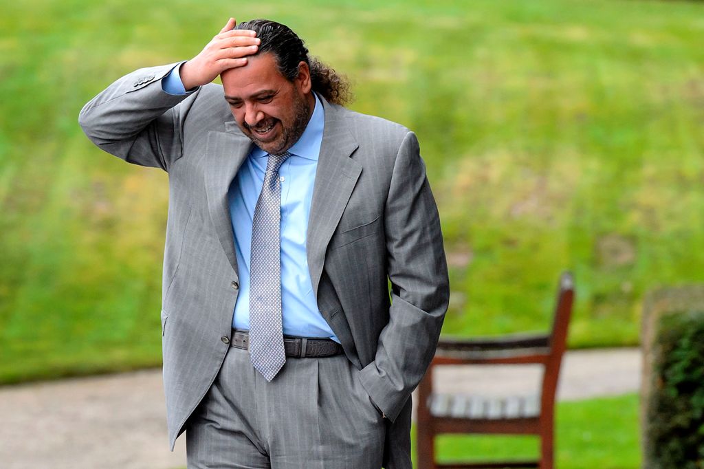 (FILES) This file photo taken on October 20, 2015 shows Kuwaiti FIFA executive member Sheikh Ahmad Al Fahad Al Sabah gesturing outside the FIFA headquarters in Zurich.  AFP / FABRICE COFFRINI
