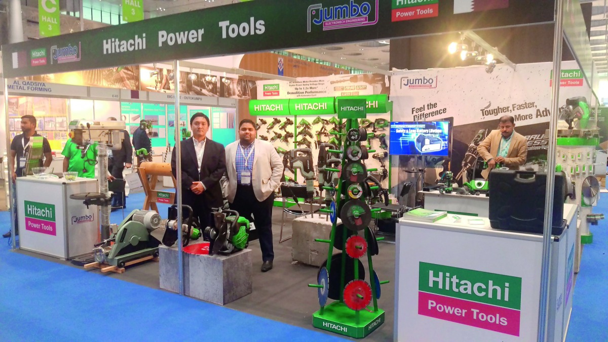 Hitachi Power Tools stand at Project Qatar 2017.