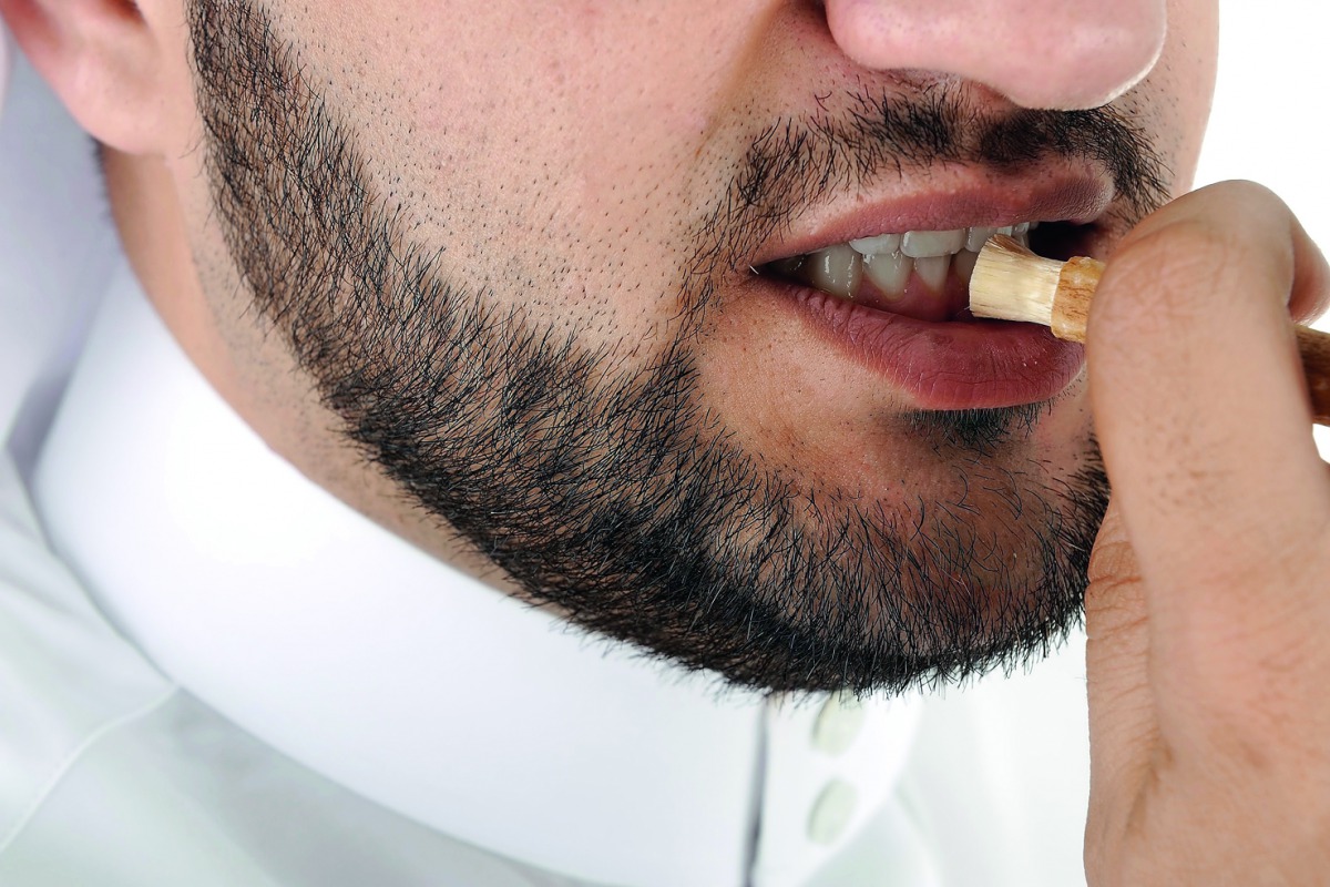 Miswak, the traditional teeth-cleaning twig made from a tree, has natural antibacterial qualities.
