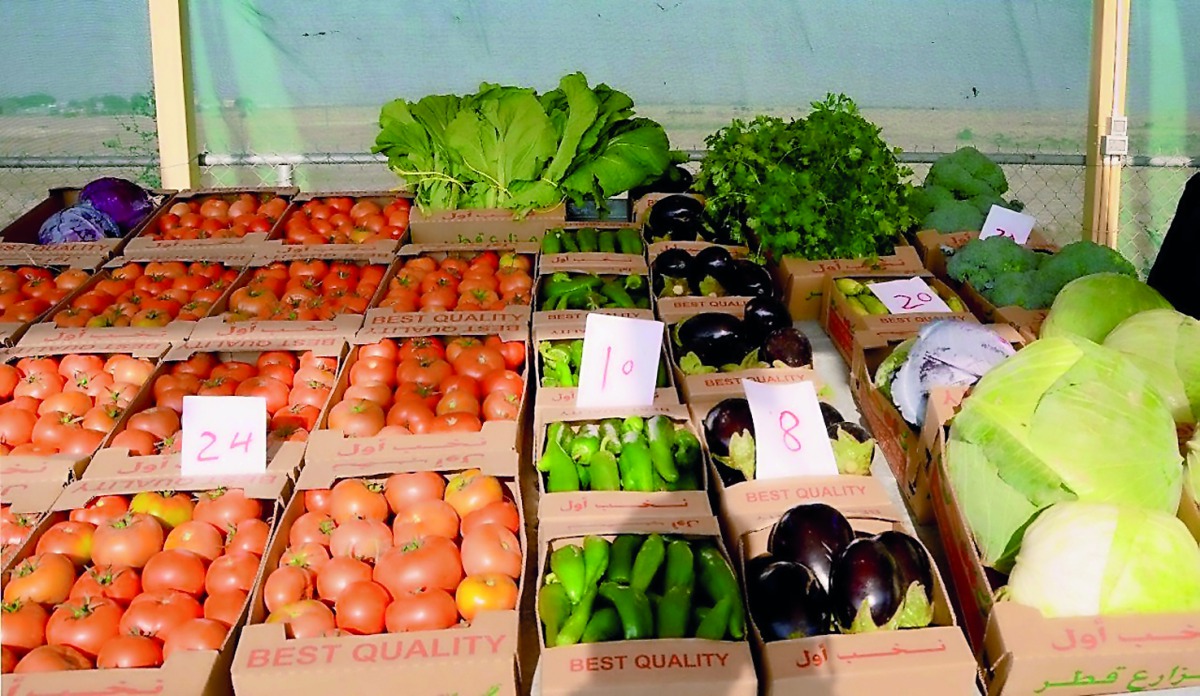 Vegetables on display at one of the winter markets. 