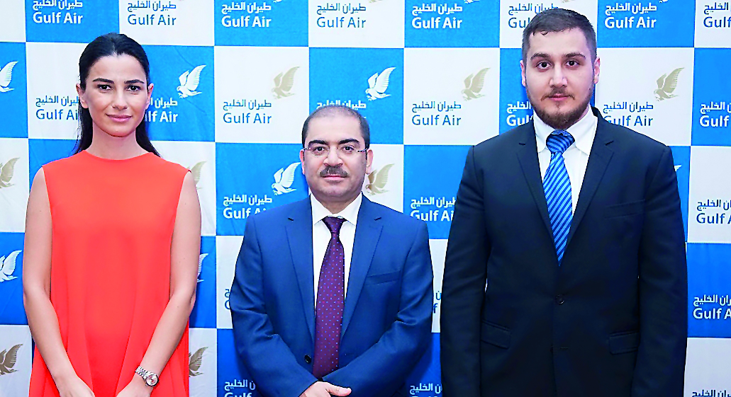 Mariam Kvrivishvili (left) General Director, Voyager Ltd with senior officials of Gulf Air.