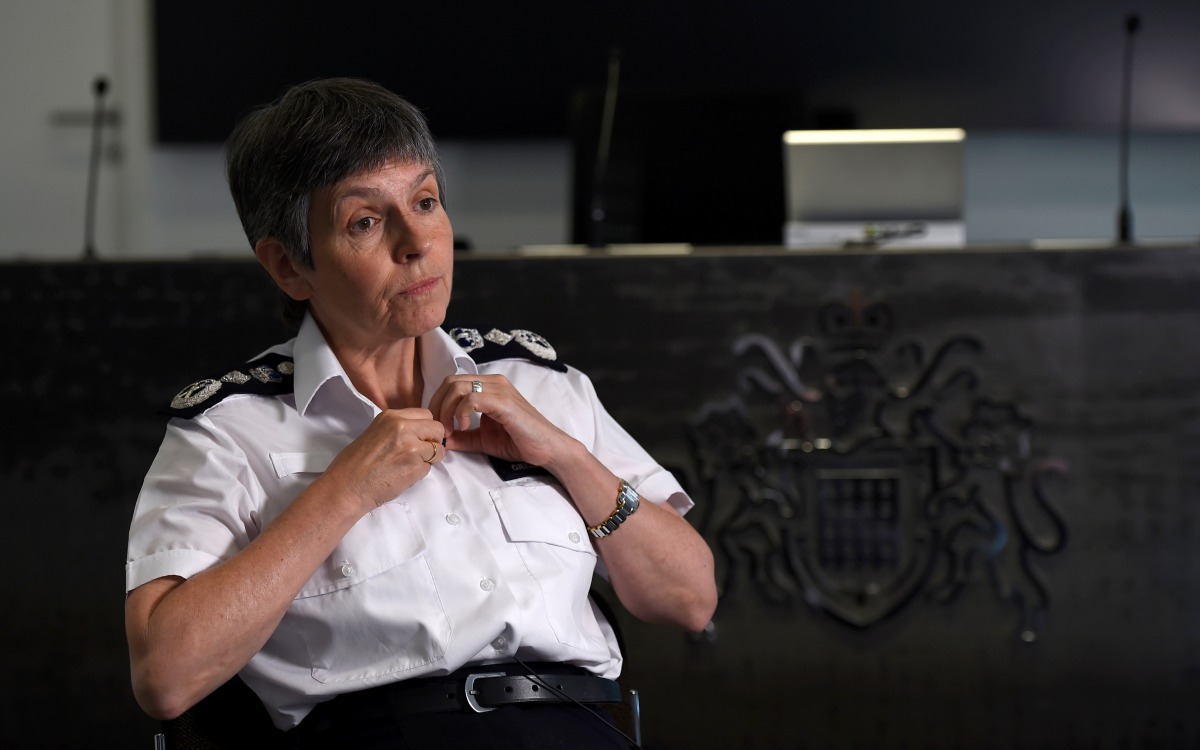 Metropolitan Police Commissioner Cressida Dick speaks during at interview with Reuters at New Scotland Yard, Westminster, Britain June 10, 2017. (REUTERS/Clodagh Kilcoyne)