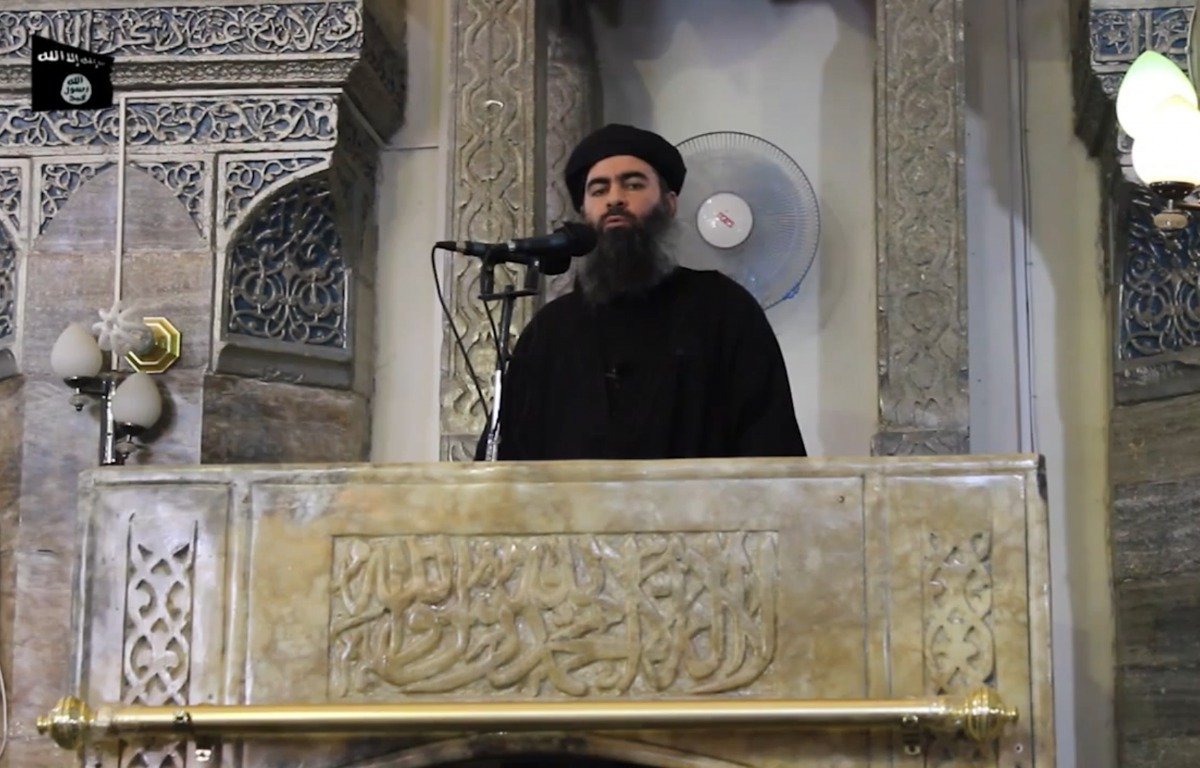 Image grab taken from a propaganda video released on July 5, 2014 by al-Furqan Media allegedly shows the leader of the Islamic State (IS) Abu Bakr al-Baghdadi. (AFP / AL-FURQAN MEDIA)