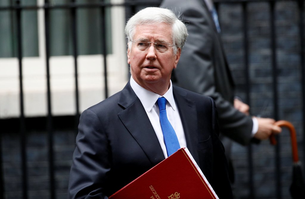Britain's Secretary of State for Defence Michael Fallon leaves 10 Downing Street after a cabinet meeting, in London, June 27, 2017. REUTERS/Stefan Wermuth
