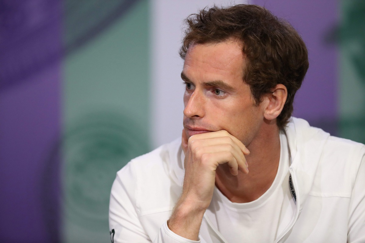 Britain's Andy Murray speaks during a press conference at The All England Tennis Club in Wimbledon, southwest London, on July 2, 2017, on the eve of the start of the 2017 Wimbledon Championships tennis tournament. (AFP / POOL / AELTC / Jed Leicester)