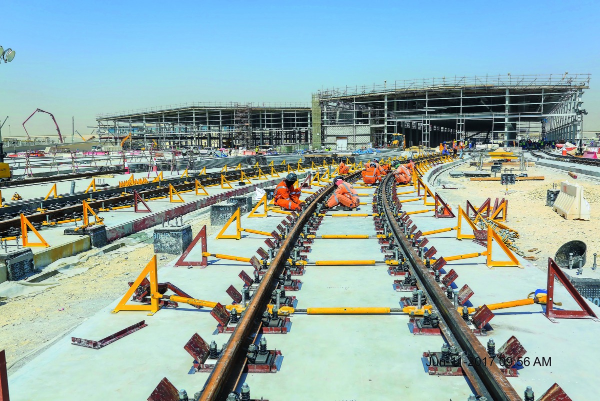 Depot Track Works leading into Light Maintenance Building