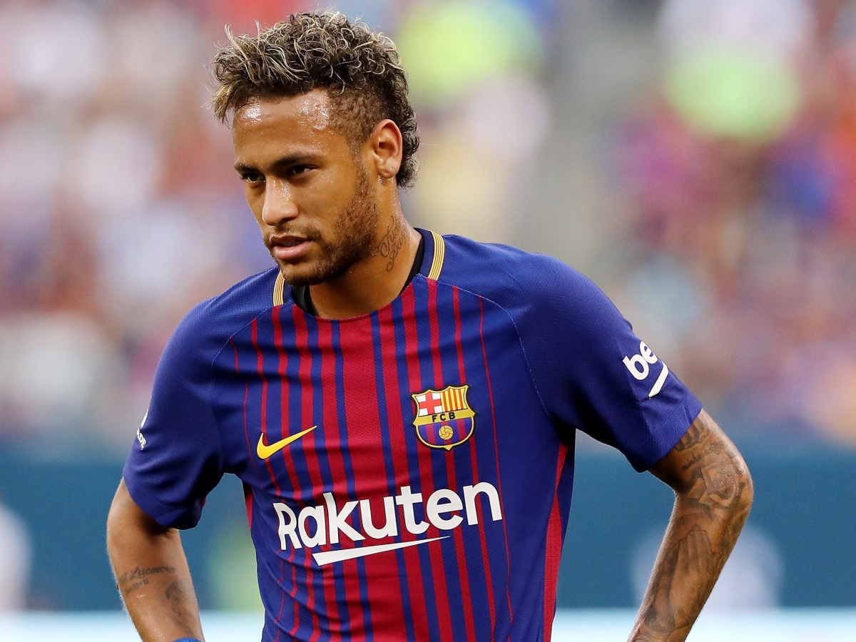 Neymar of Barcelona reacts to a missed shot in the first half against Juventus during the International Champions Cup 2017 on July 22, 2017 at MetLife Stadium in East Rutherford, New Jersey. (Elsa/Getty Images/AFP)