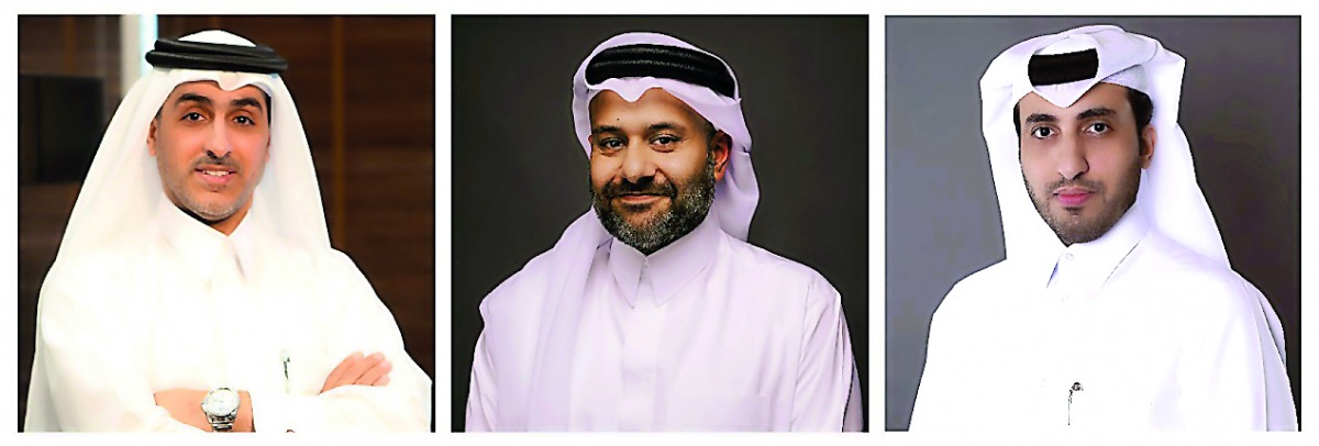 FROM LEFT: Dr Abdulaziz Al Horr, Yousuf Mohamed Al Jaida and Faisal Al Sahouti