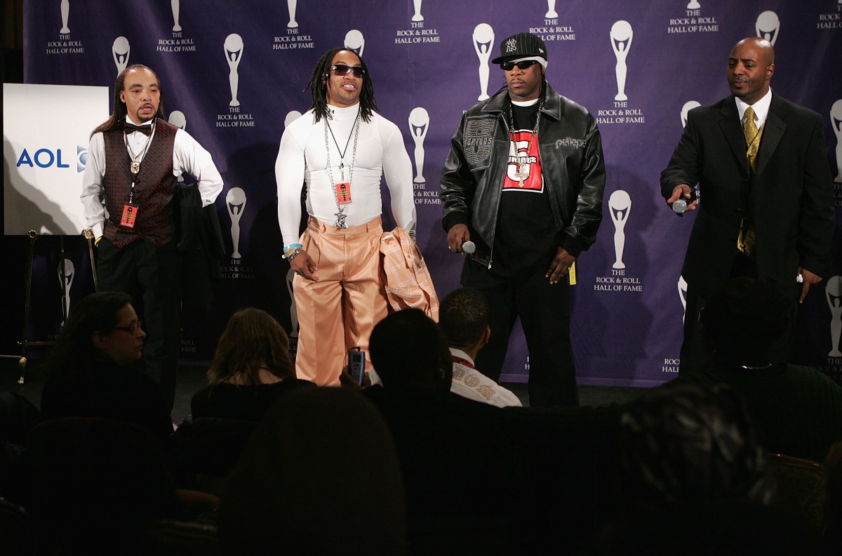 (L to R) Honorees Kidd Creole, Melle Mel, Scorpio and Raheim of The Furious Five at the 22nd annual Rock And Roll Hall Of Fame Induction Ceremony at the Waldorf Astoria Hotel in New York on March 12, 2007. AFP / Getty Images North America / Petere Kramer