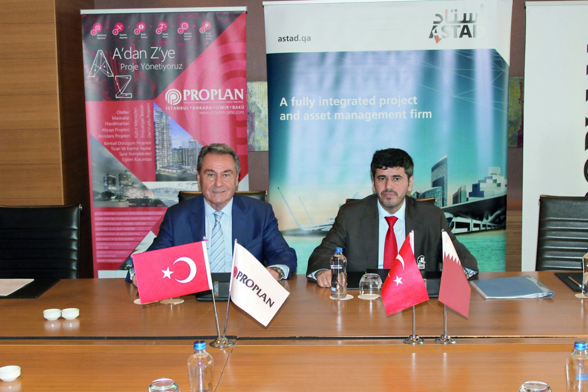 Ali Al Khalifa (left), CEO, Astad with Gökhan Özber, Chairman of the Board, Proplan during the MoU signing event in Turkey.