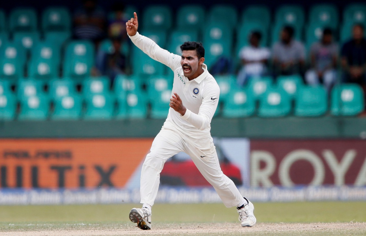  India's Ravindra Jadeja in action. REUTERS/Dinuka Liyanawatte
