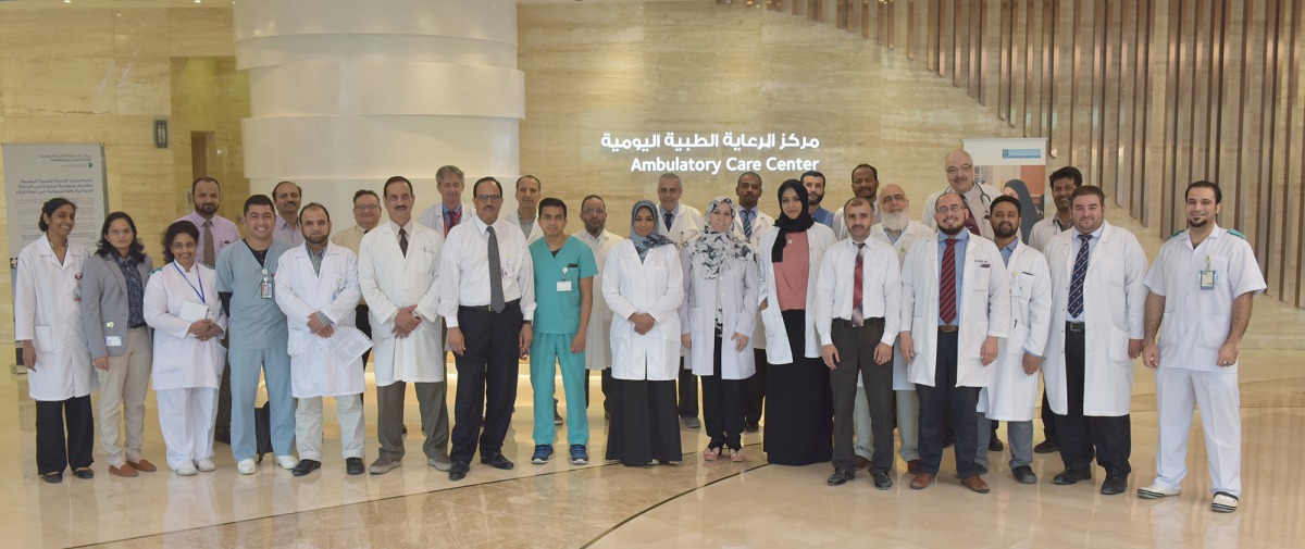 Dr Saad Al Kaabi and the digestive (GI), liver disease and endoscopy team at the Ambulatory Care Center.