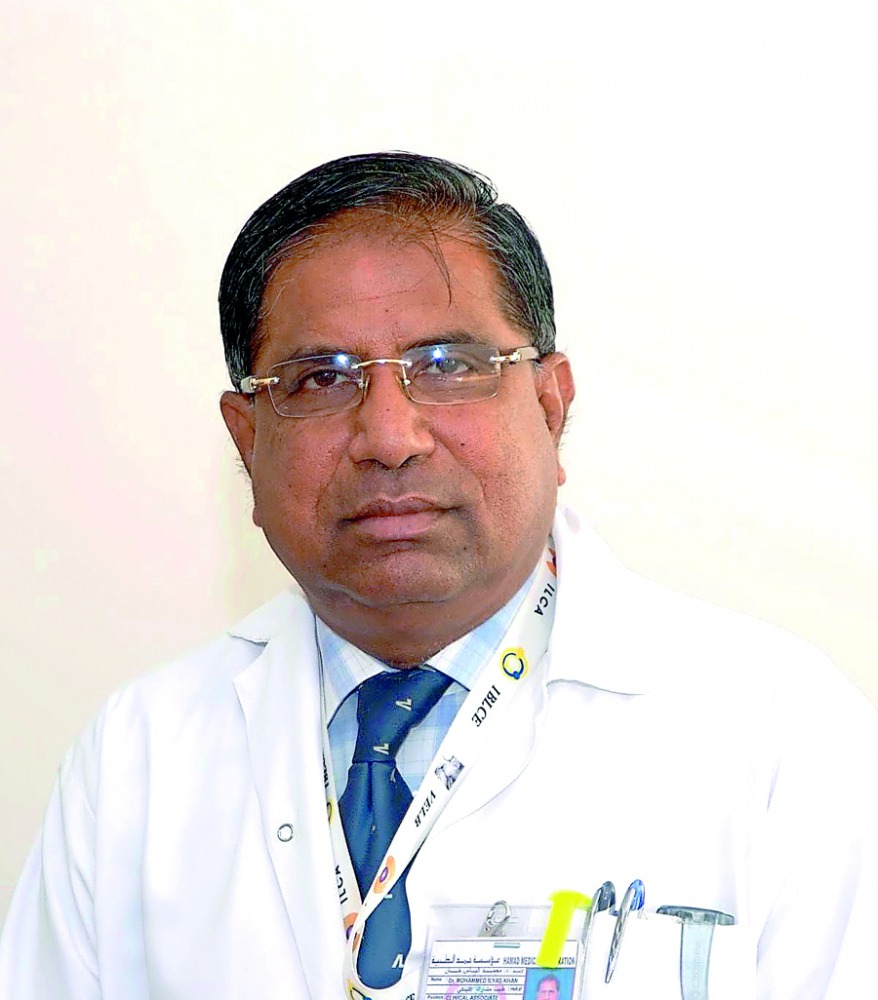 Dr. Mohammed Ilyas Khan, Breastfeeding Specialist/Lactation Consultant in the Obstetrics and Gynecology Department of Al Khor Hospital.
