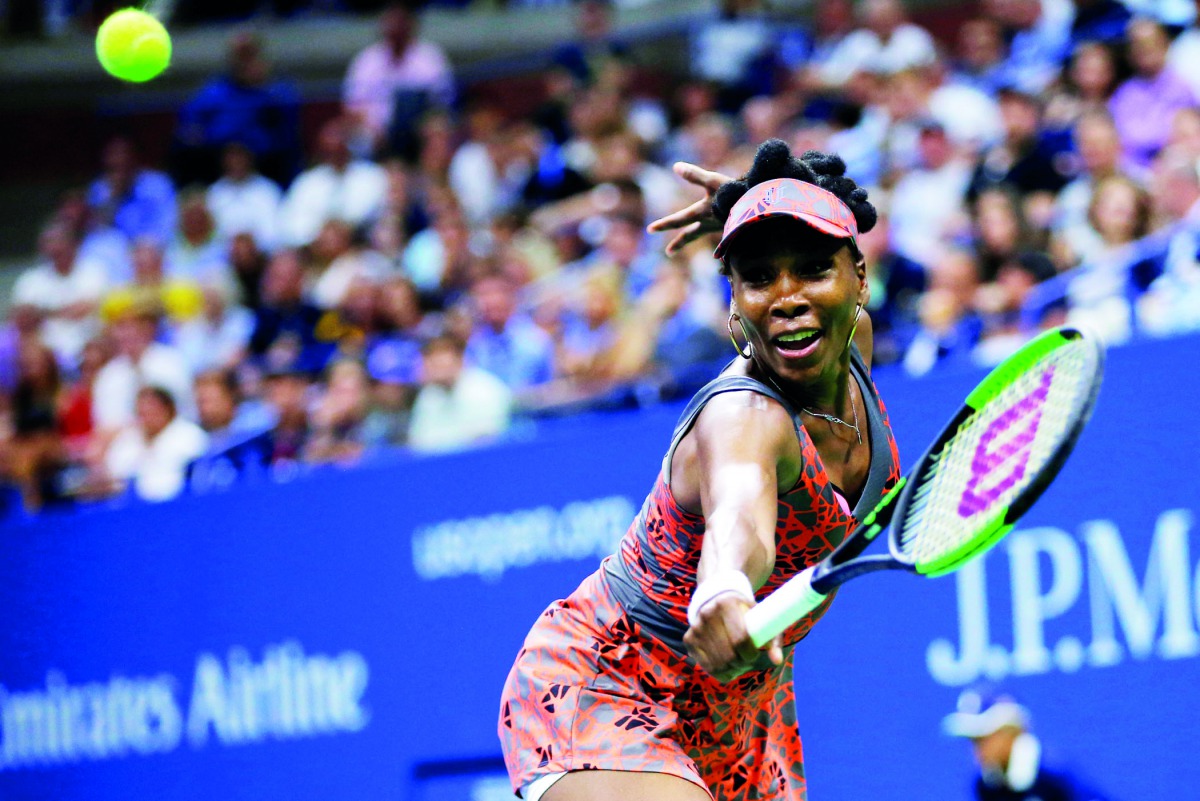 Venus Williams of the United States in action against Petra Kvitova of the Czech Republic during their US Open - Quarter-final match played in New York, USA on Tuesday. Williams defeated two-time Wimbledon champion Kvitova 6-3, 3-6, 7-6 (7/2).
