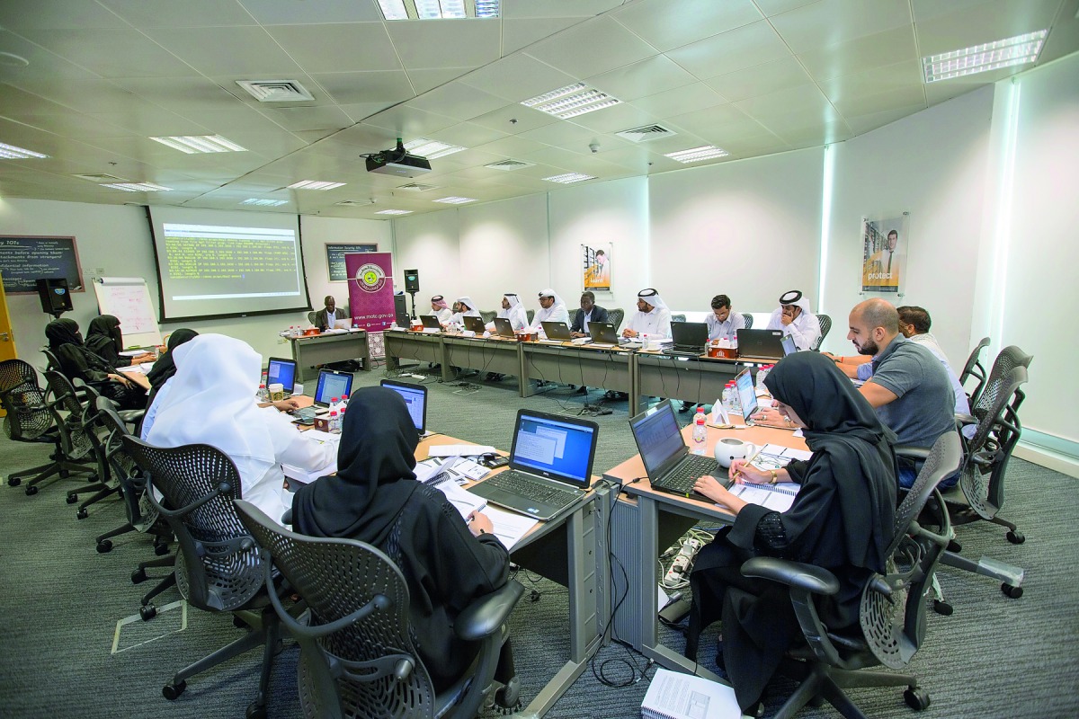 Participants during the training organised by Qatar Computer Emergency Response Team. 