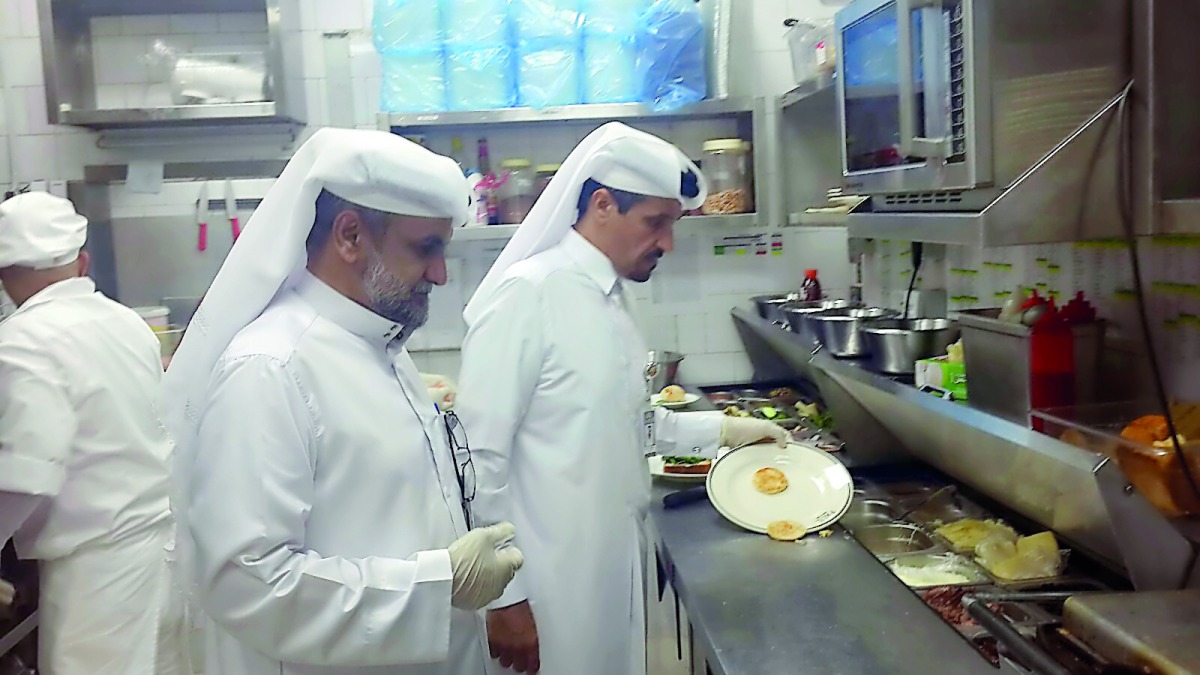 The officials of the Al Rayyan Municipality during an inspection. 