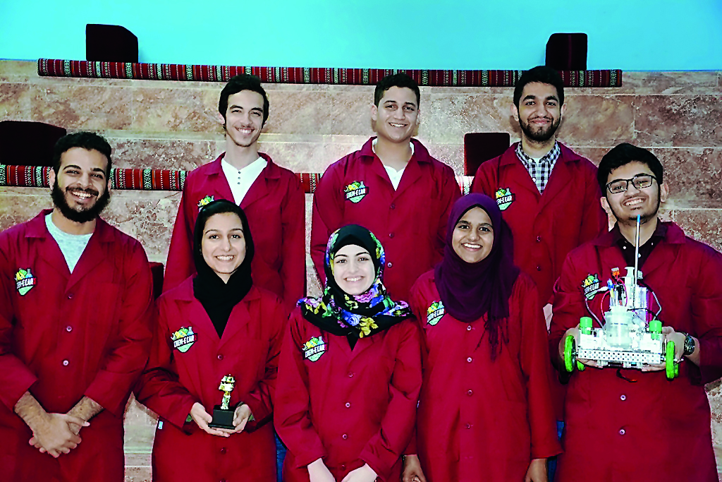 Texas A&M at Qatar students who participated at the tenth World Congress of Chemical Engineering in Barcelona, Spain, 