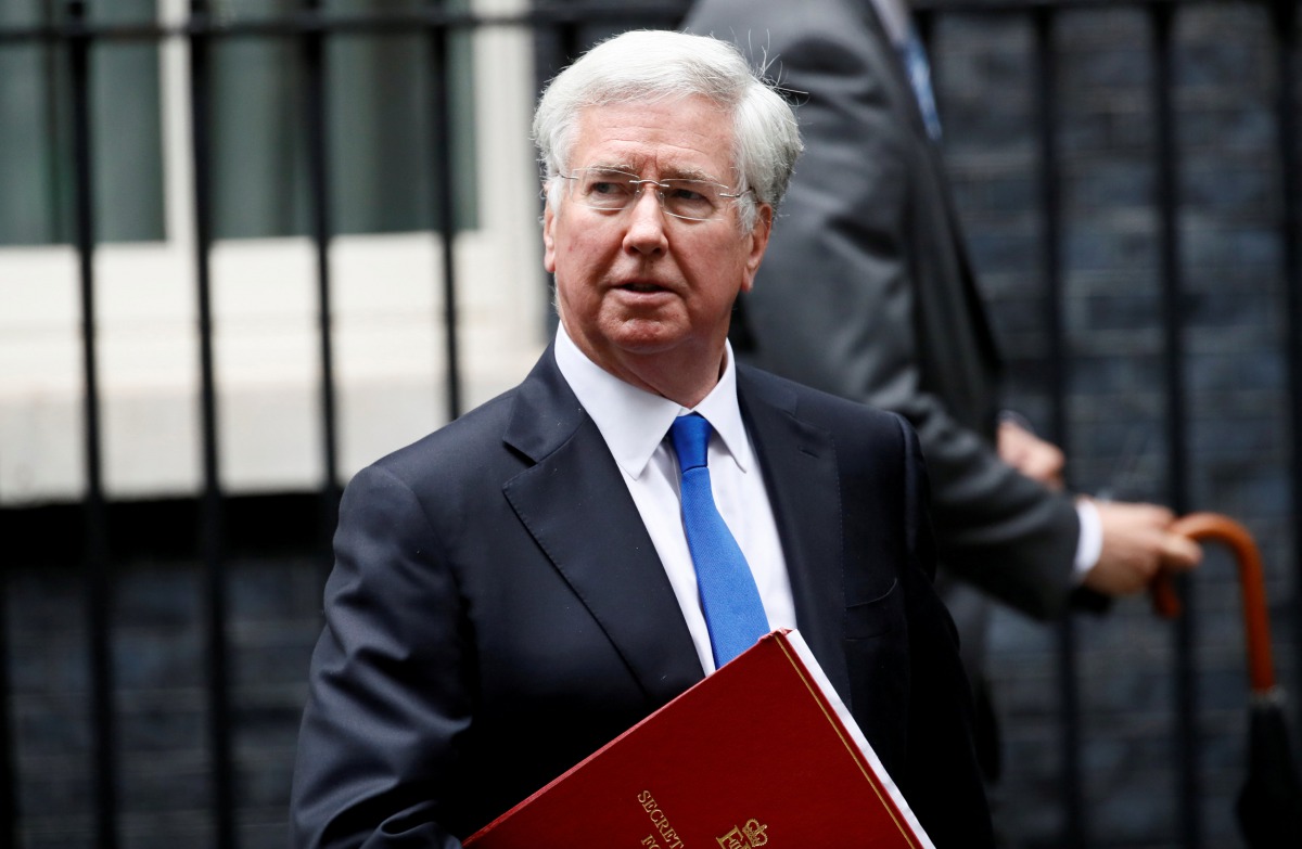 Britain's Secretary of State for Defence Michael Fallon leaves 10 Downing Street after a cabinet meeting, in London, Britain June 27, 2017. Reuters/Stefan Wermuth