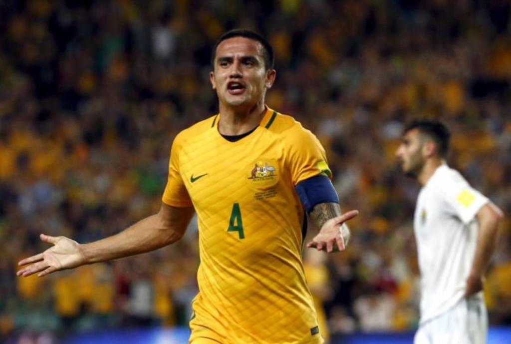 A file photo of Austrlia's goal scorer Tim Cahill. REUTERS/David Gray