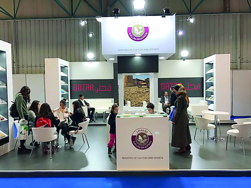 The Qatari stall at  ‘Istanbul International Book Exhibition’ which is expected to see participation of around 650,000 people. 
