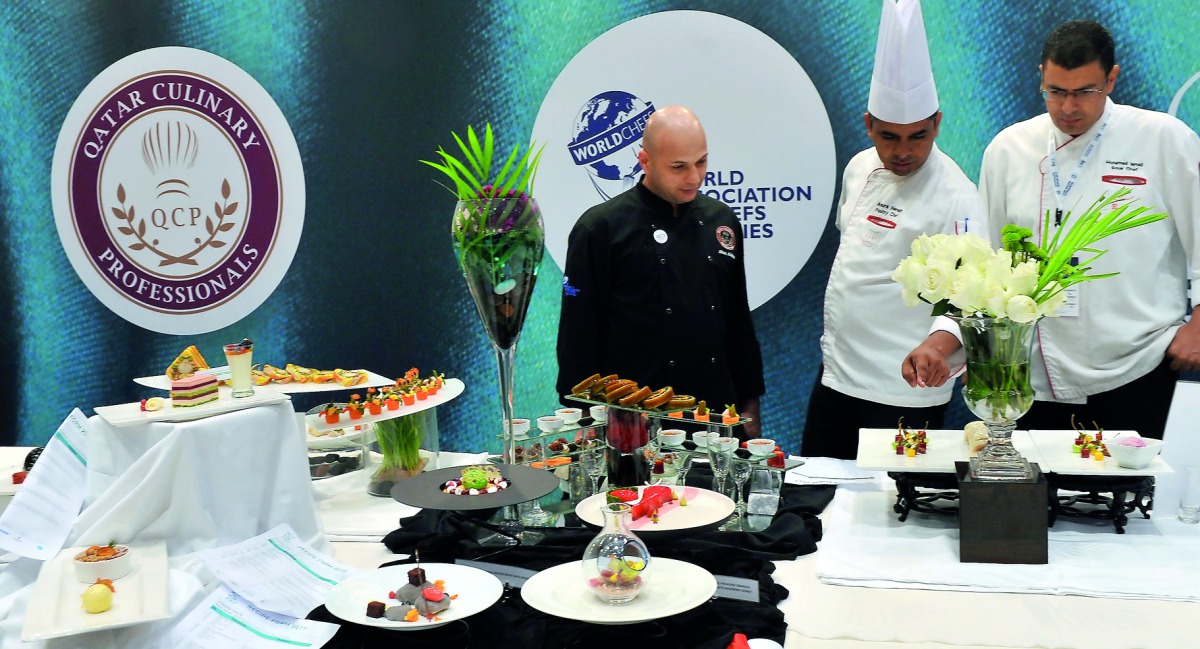 Live kitchen demo at the Hospitality Qatar held at DECC yesterday. Pics: Kammutty V P / The Peninsula