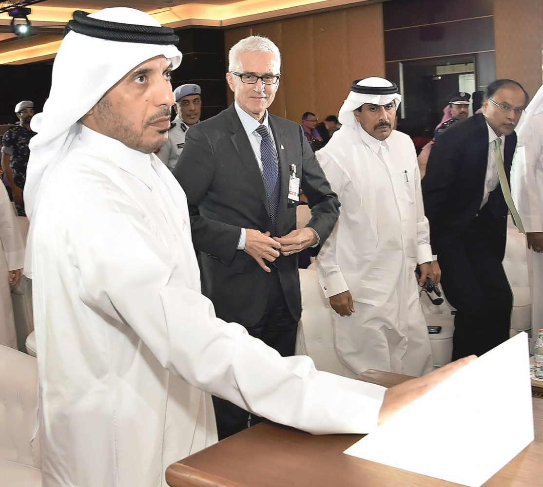 Prime Minister and Interior Minister H E Sheikh Abdullah bin Nasser bin Khalifa Al Thani opening the first “Major Event Safety and Security Conference” in Doha yesterday.