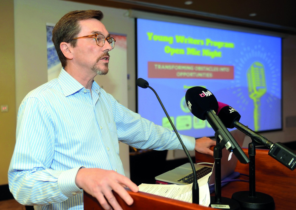 William Grant, Chargé d’Affaires at the US Embassy in Qatar, at the event. Pic: Abdul Basit / The Peninsula
